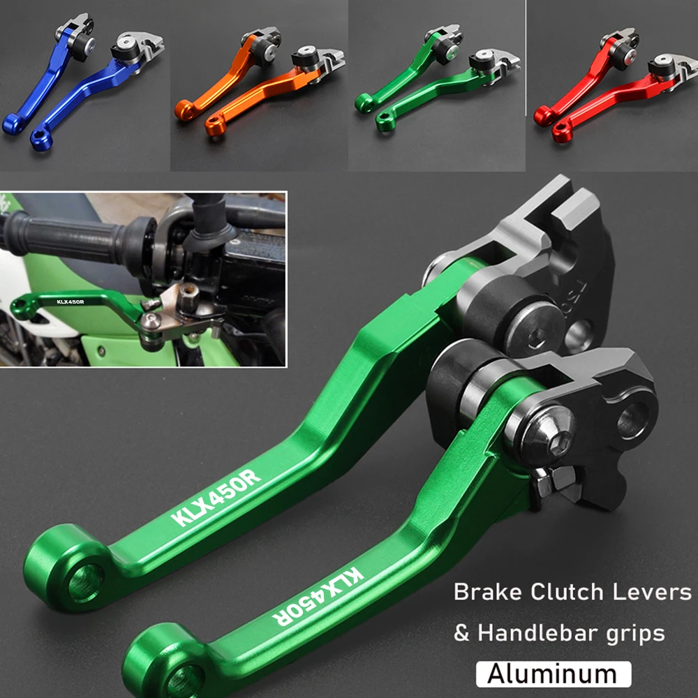 

For KLX450R KLX 450R KLX450 KXL 450 R 2008-2015 2014 Motorcycle Dirt Bike Motocross Pivot Brake Clutch Levers Handlebar grips