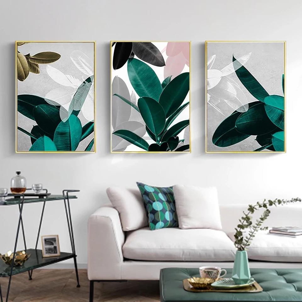 Алмазная живопись полная раскладка листья квадратная круглая вышивка мозаика