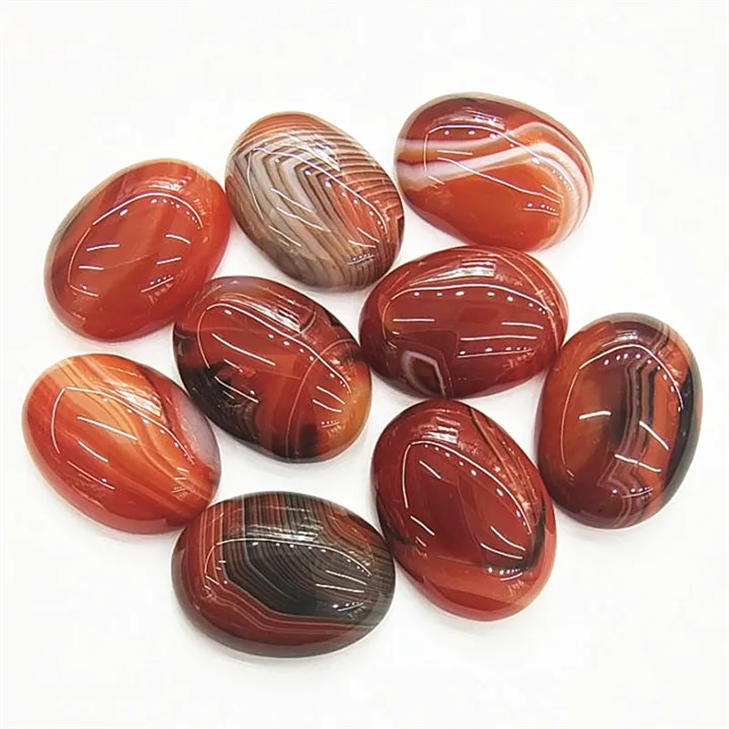 

10PCS Nature Lace Agate Stone Cabochons 18X25MM Oval Shape No HOLE DIY Jewelry Pendants Accessories Free Shippings