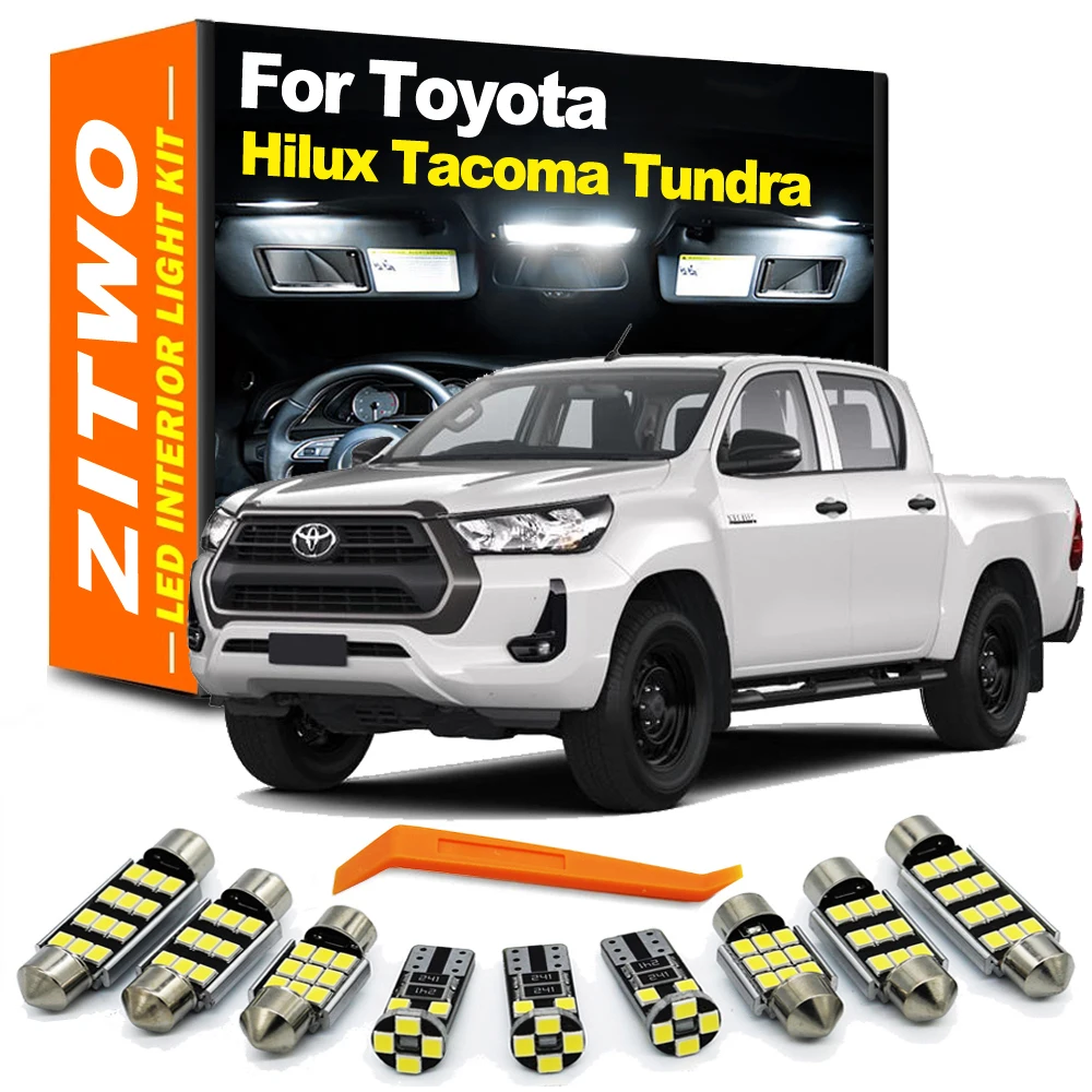 Комплект светодиодных ламп для внутреннего освещения для Toyota Hilux Tacoma Tundra 1972- 2015 2016 2017 2018 2019 2020 2021 2022 2023