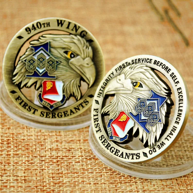 Сувенирная памятная монета в стиле военно-воздушных сил, коллекция подарков, монеты США, памятная монета в стиле 1940-го крыла с первыми сержеями