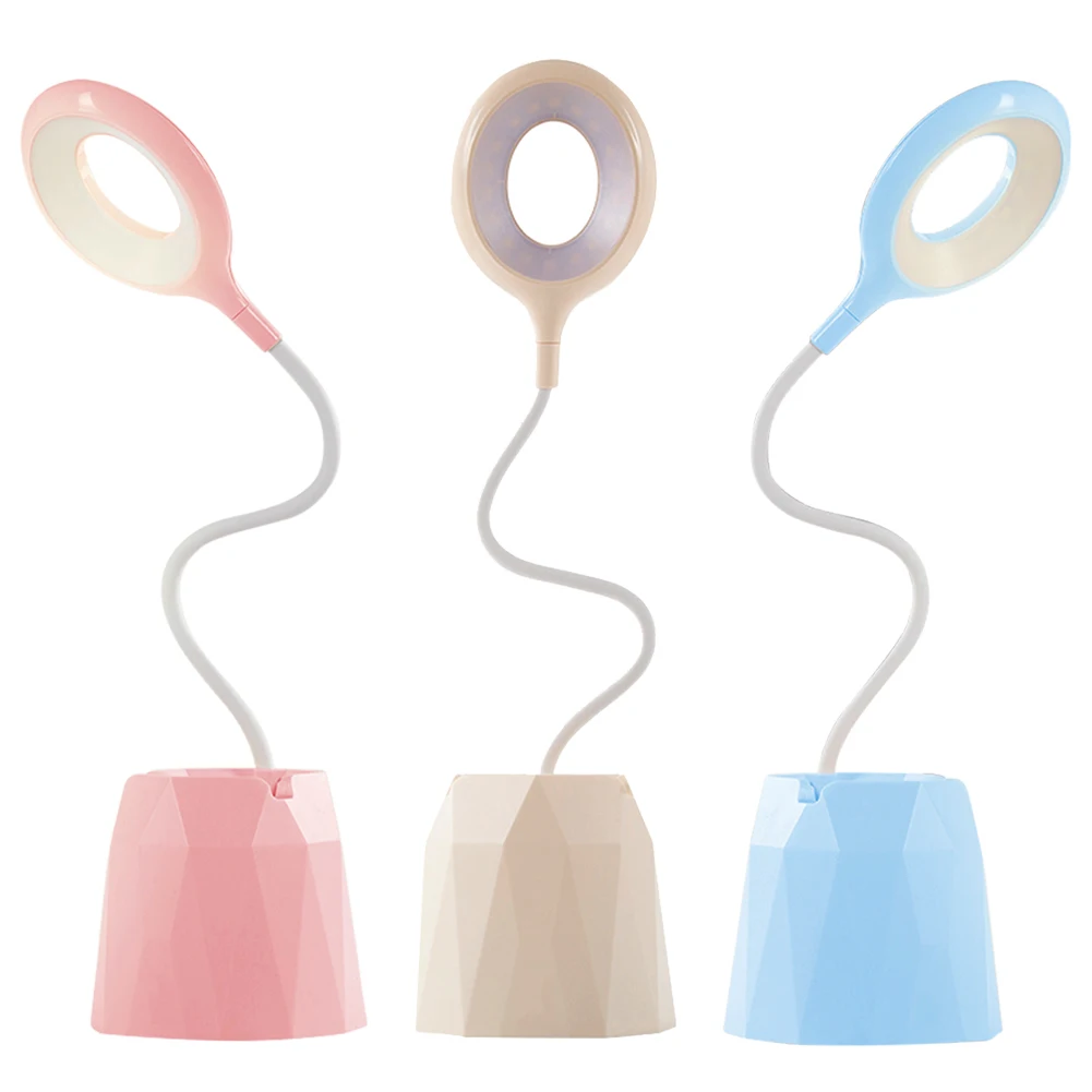 

LED Table Lamp Touch Dimmable Rotatable USB Charging Phone Rack Pen Holder