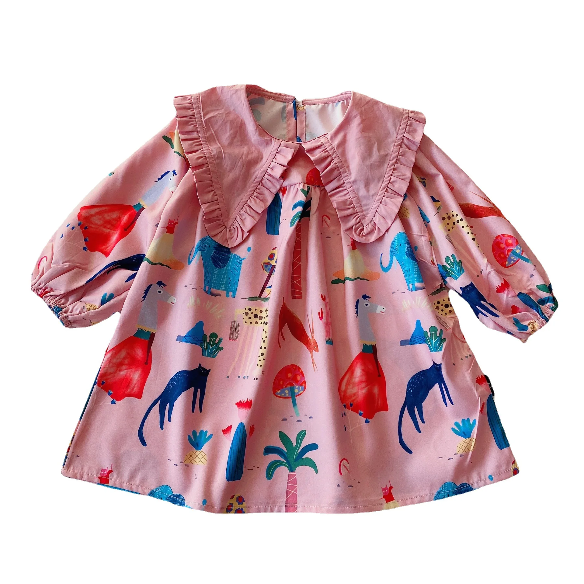 

Kids clothes long-sleeved dress, 2023 spring and autumn graffiti skirt , from 2 to 8 years cute girl dress for clothes girls