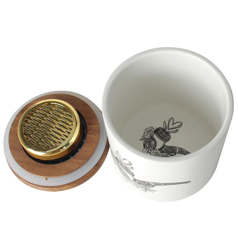 MUXAING керамический сигары Humidor табак с гигрометром увлажнитель воздуха