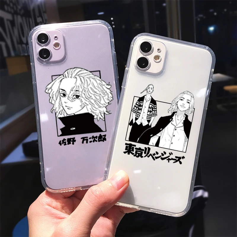 

Anime Tokyo Revengers Phone Case For iPhone 13 12 11 Pro Max Mini XR XS X 8 7 SE 2020 6 Plus Soft TPU Cover Transparent Coquel