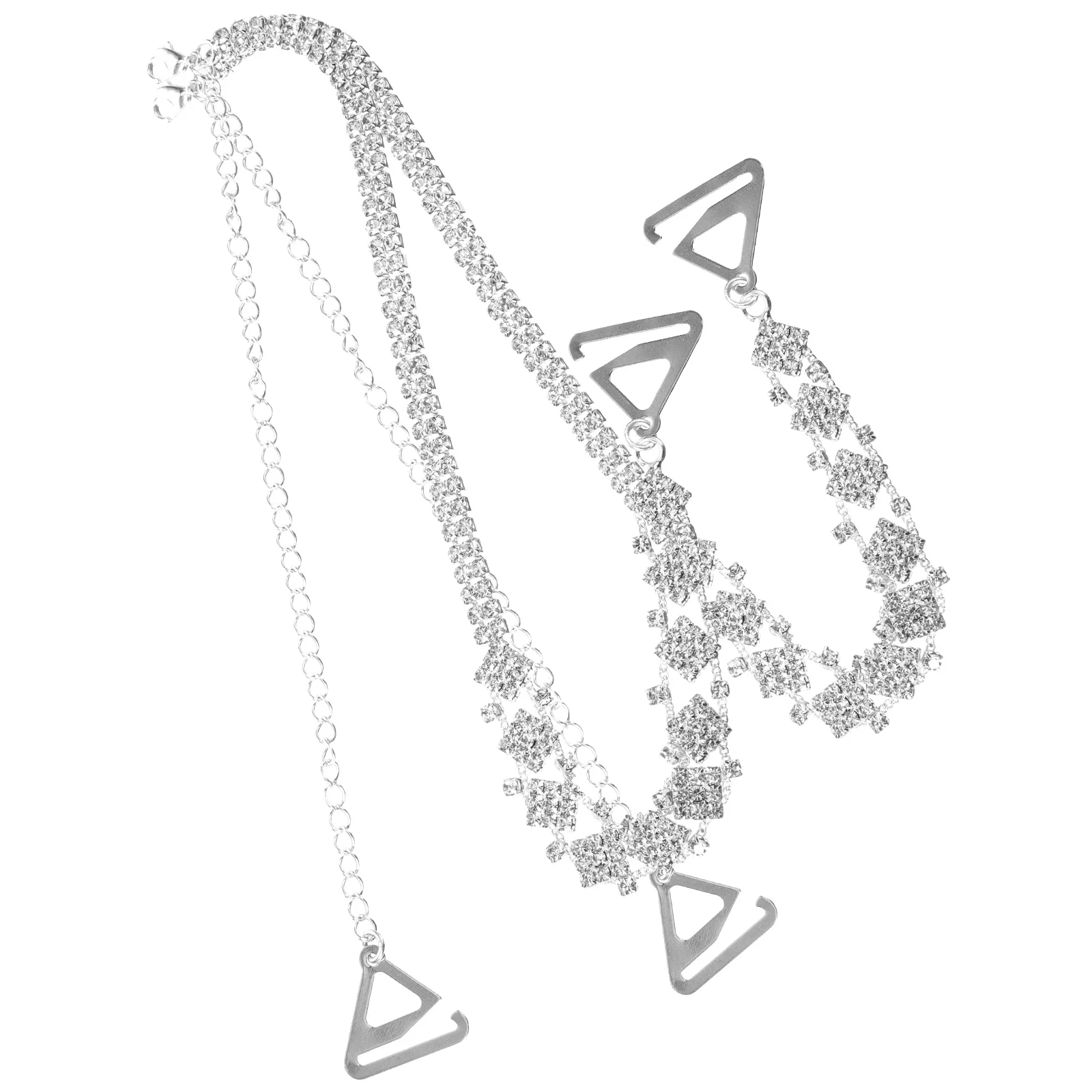 

Strapless Underwear Accessories Rhinestone Straps Dresses Bra Shoulder Metal Chain Replacement