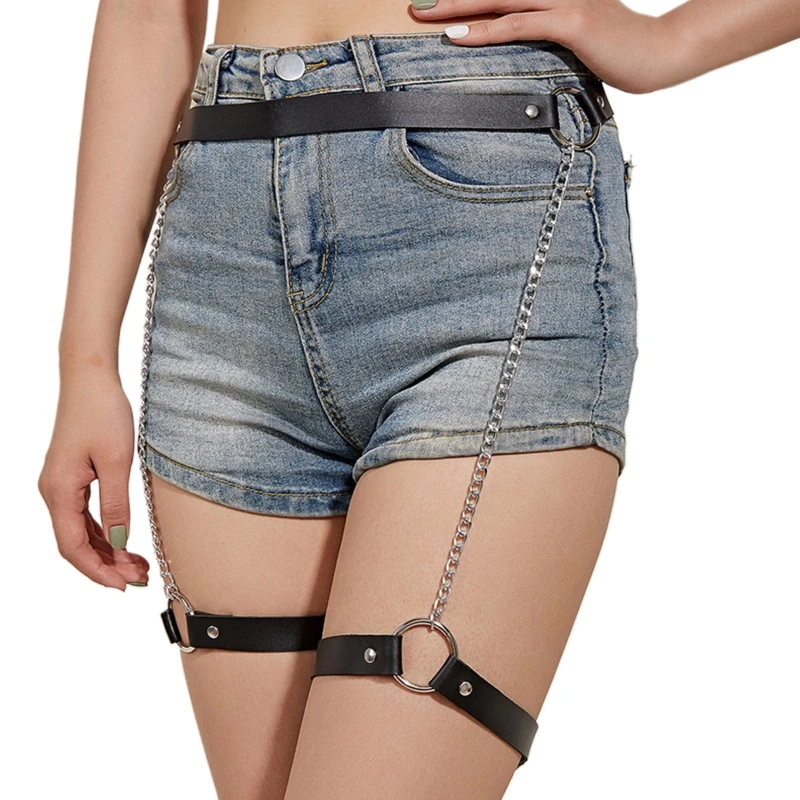 

2in1 Trendy Waist & Thigh Belt Adjustable Waist Belt Strappy Body Jewelry