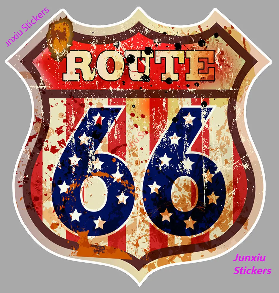 

Colorful Car Stickers and Decorative 66 Flag for Racing Car Sports Sticker 4x4 Off Road Windows Wall Scratch-Proof KK13*11cm