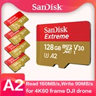 Карта памяти SanDisk A2 Extreme Micro SD, 32 ГБ, 64 ГБ, 128 ГБ, 256 ГБ, 400 гб, 1 ТБ, карта памяти U3 V30, TF-карта для спортивной камеры, дрона, флеш-карта