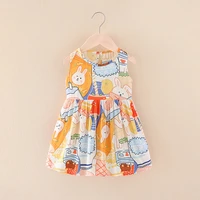 girls dress summer floral princess skirt beach skirt 2022 new cotton silk vest skirt childrens a line skirt