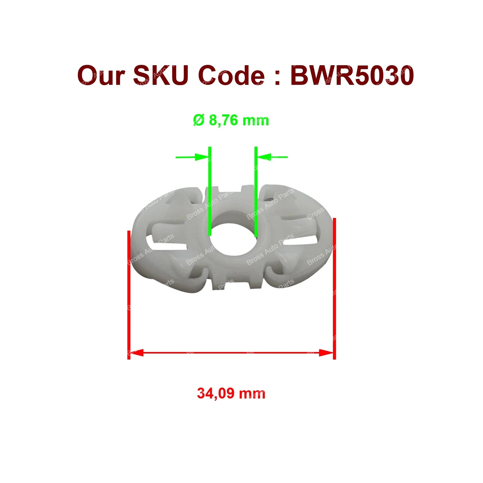Bross BWR5030 4 шт. дверные оконные направляющие стеклянные трековые зажимы для Ford Transit