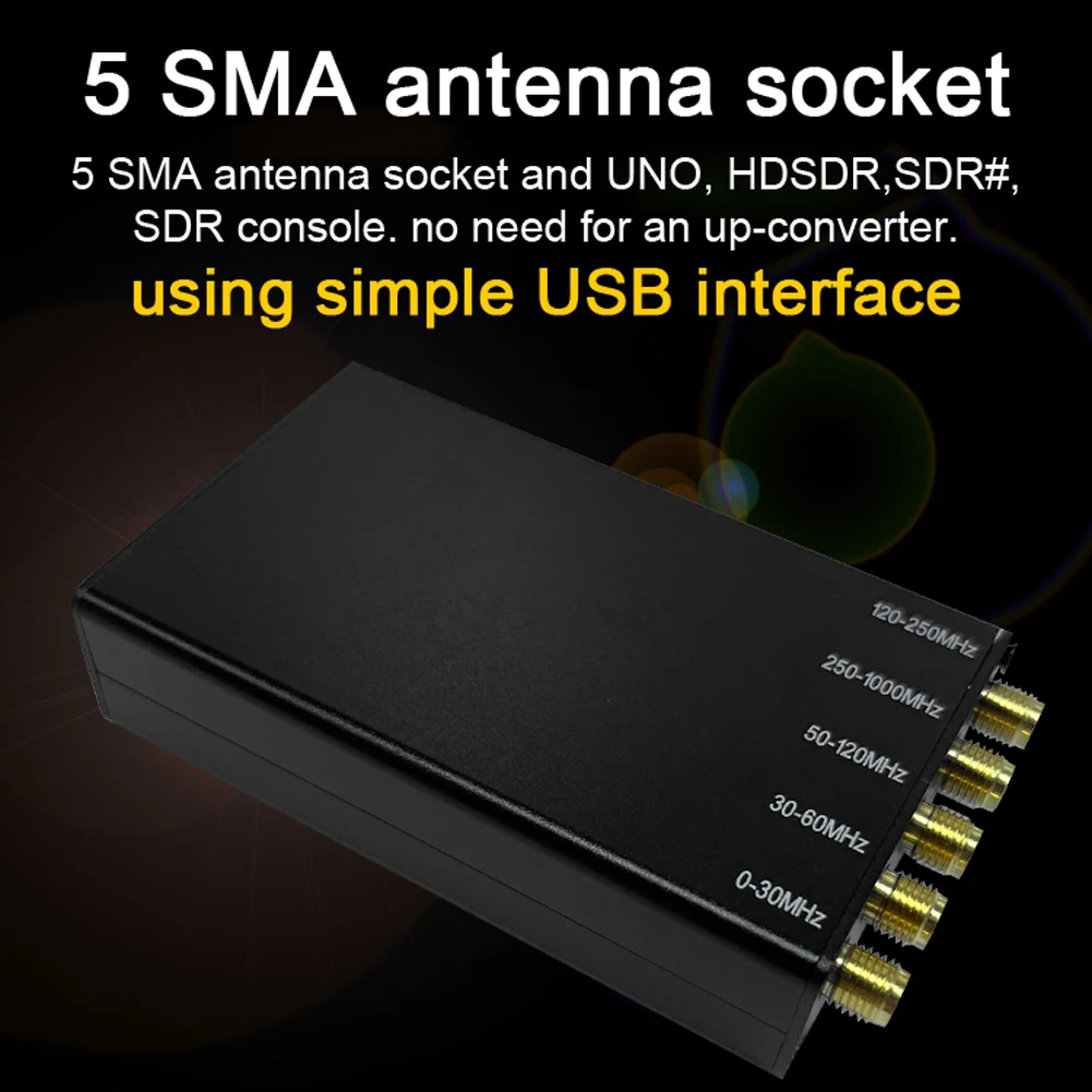 10kHz~1GHz Portable SDR Receiver RSP HF AM FM SSB CW Aviation Band Multiplatform Support Beginner Amateur Radio |