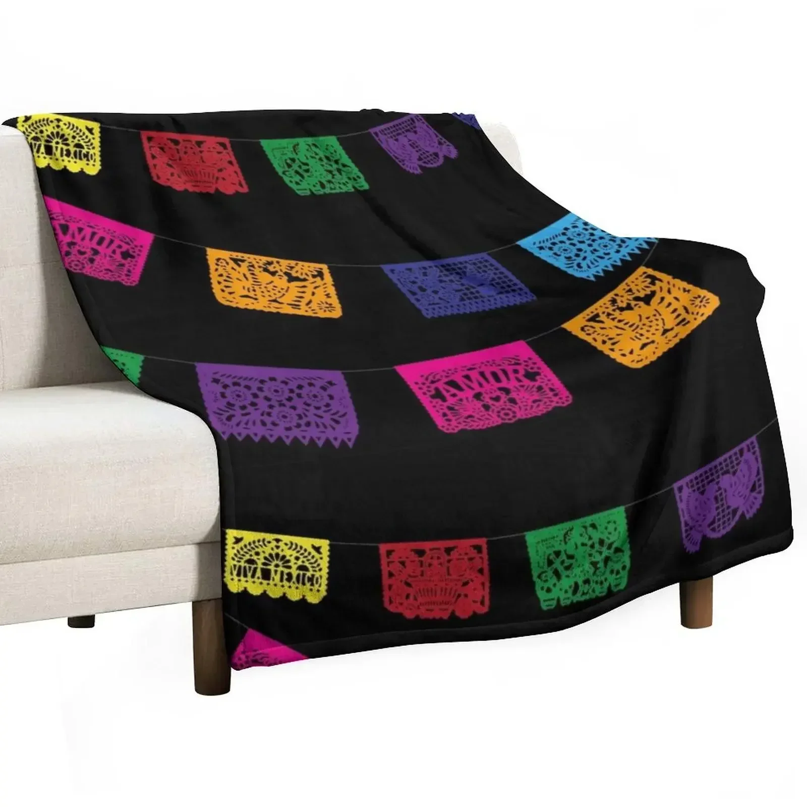 Papel picado мексиканский баннер фиеста украшения для вечеринок ручной работы узкие