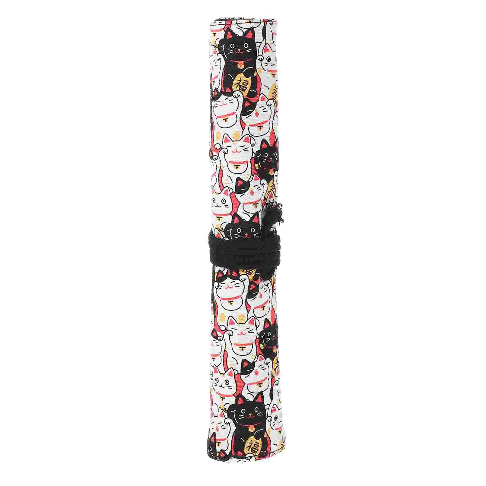 

Рулонная сумка для карандашей, чехол, Женская ручка, отделение для хранения косметики и рисования, дорожная косметика из кожи