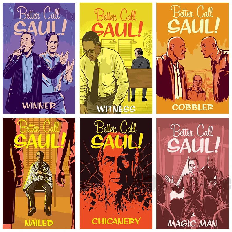 

Vintage TV Movie Better Call Saul Poster Home Room Decor Nordic Movie Tv Show Stars Decorative Murals Picture Canvas Paintings