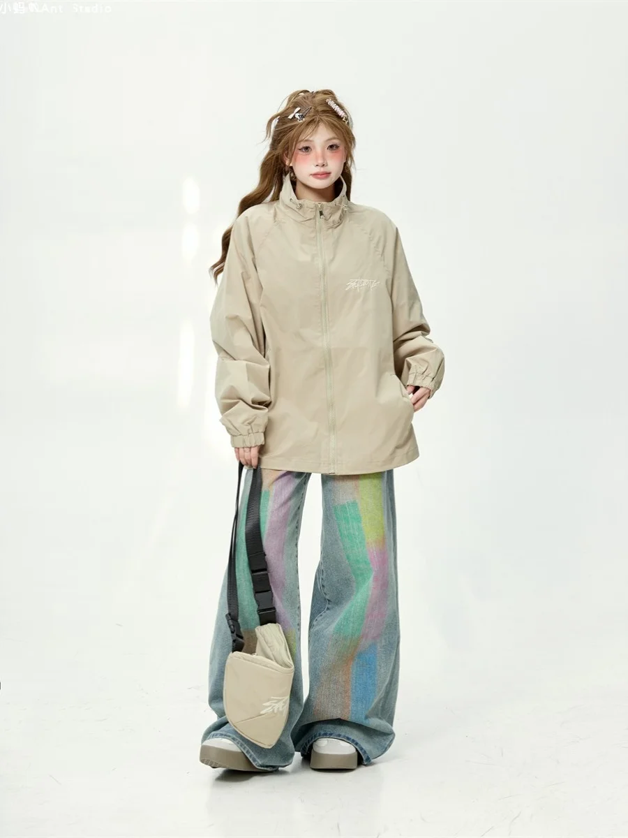 Американская винтажная шикарная черная бесплатная сумка с воротником-стойкой