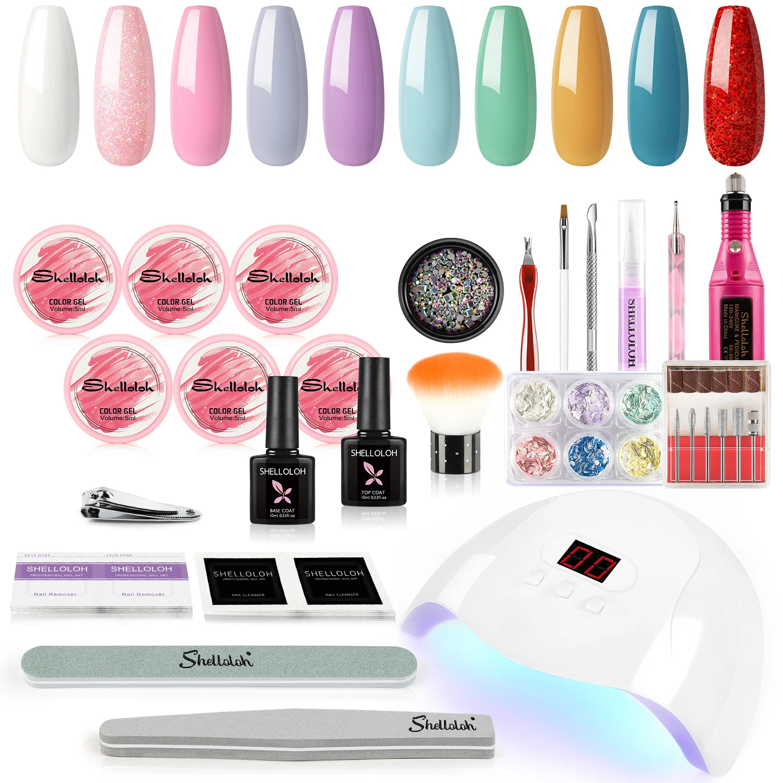 

UV Gel Nail Kit with Nail Lamp Extension Gel Polish Nail Drill Machine All For Professional Manicure Nail Set