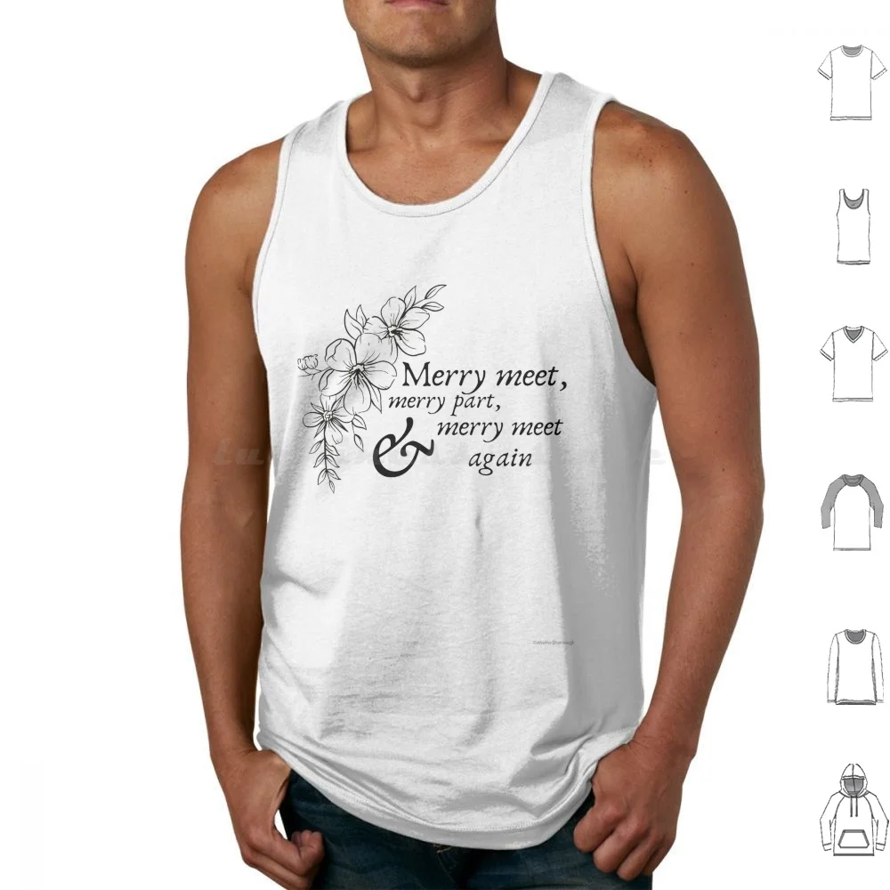 

Merry Meet Tank Tops Vest Sleeveless Wicca Witch Wiccan Spell Magic Magick Merry Meet Merry Quote Flower