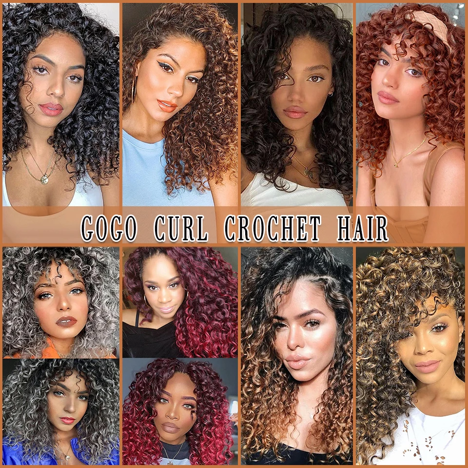 14-дюймовые короткие косички GoGo для афро-волос Имбирные с эффектом омбре пляжные