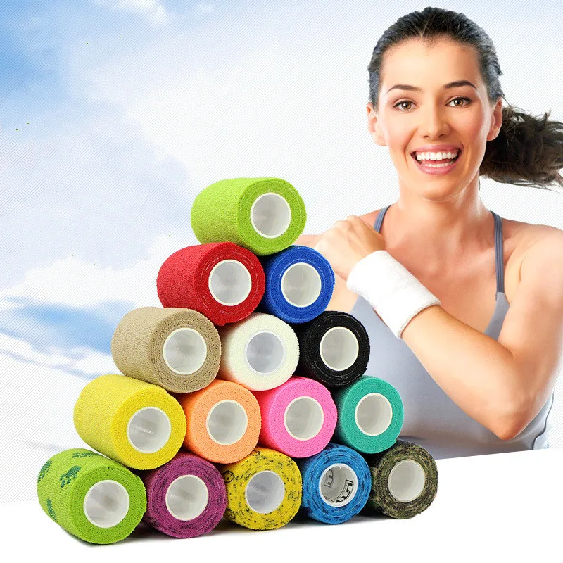 

1PC 4.5m Self Adhesive Sport Bandage Wrap Tape Elastic Elastoplast for Finger Wrist Elbow Shoulder Knee Ankle Support Protector
