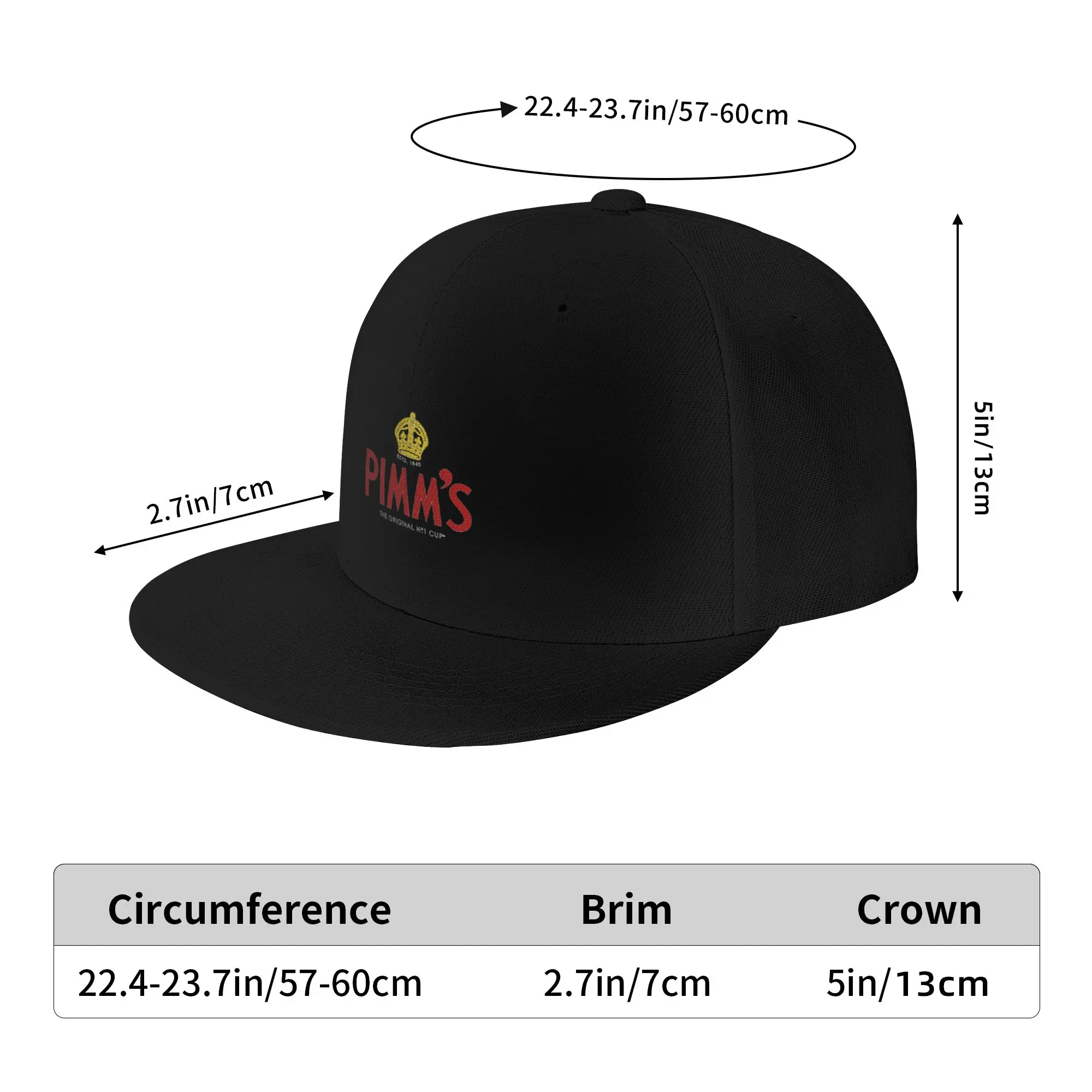 Фото Модная классическая кепка Fashion Classique The Originale Pimms Logos Estd 1840 с плоским козырьком, дорожная кепка для мужчин №3