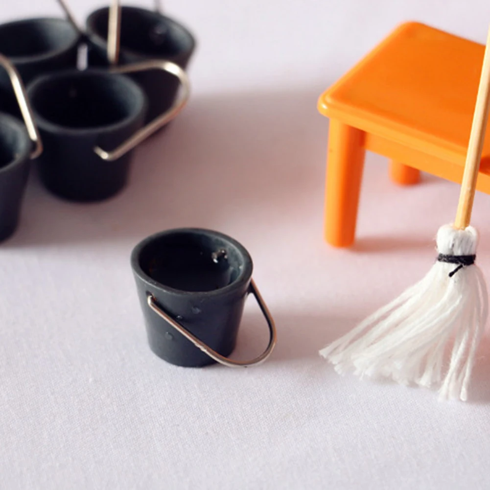 

Искусственное ведро, реквизит для украшения, безопасные миниатюры «сделай сам», набор для кукольного домика, Многоразовые нетоксичные аксессуары для кукольного домика