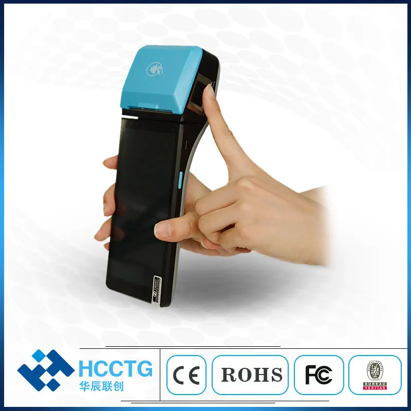 

6-дюймовый Android 11 Bluetooth 5 PCI EMV портативный умный Бесконтактный POS-терминал с принтером NFC IC считыватель кредитных карт Z500