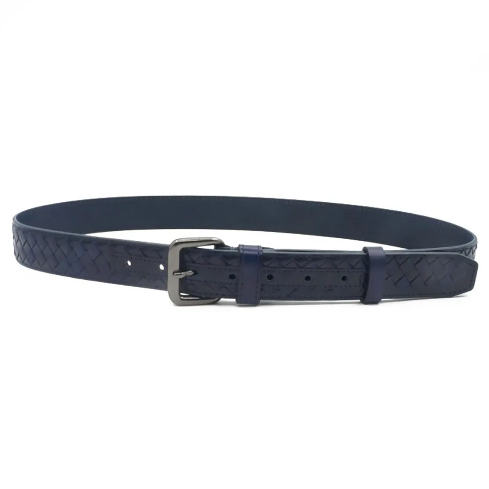 Ремень мужской плетеный из воловьей кожи шириной 38 мм