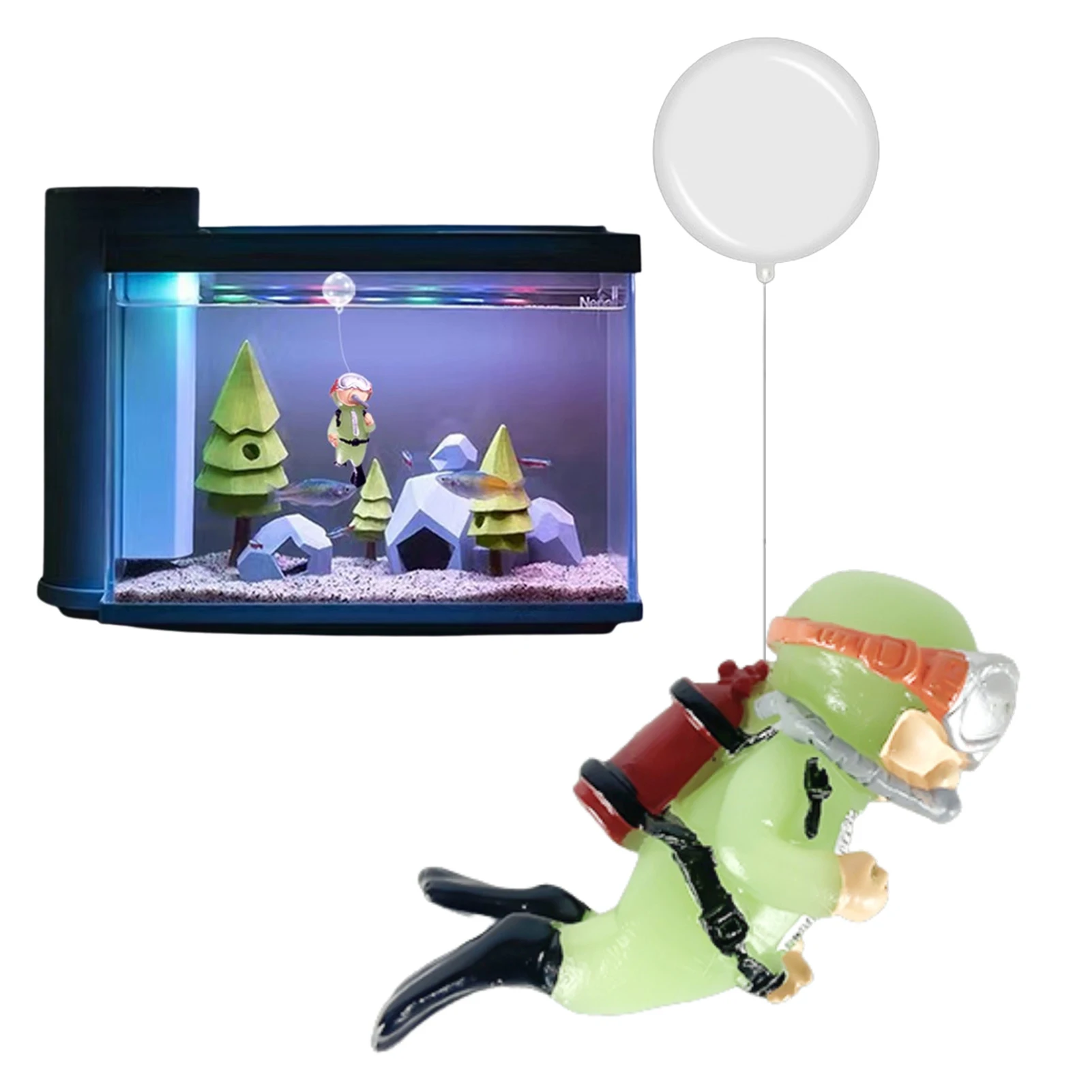 

Плавающие украшения для аквариума, светящиеся прекрасные украшения для аквариума для дайвинга, украшение для аквариума для дайвинга с плав...