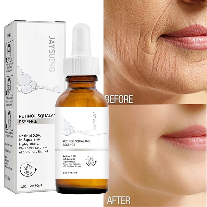 Retinol Remove Wrinkles Serum Anti-Aging Fade Fine Lines Moisturizing Firm Lifting Smooth Repair Rough Damaged Skin Care Essence