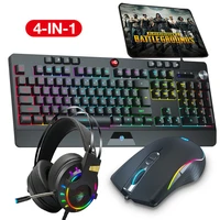 home work business gaming combos keyboard mouse headset set feel game 104 keys 7200dpi mice stereo headset pc gamer