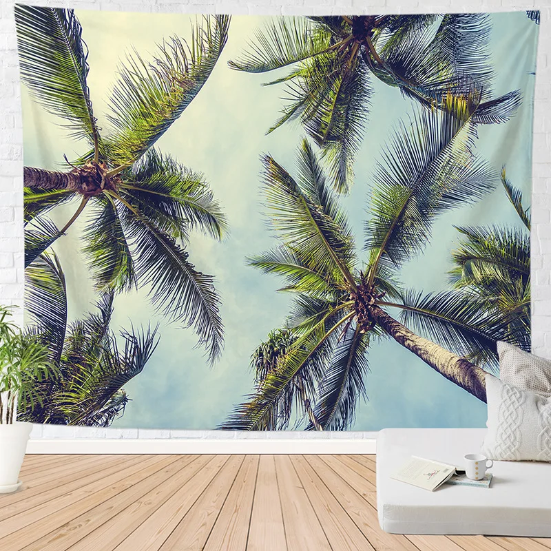 Красивый большой гобелен с рисунком природного леса дешевый хиппи настенный