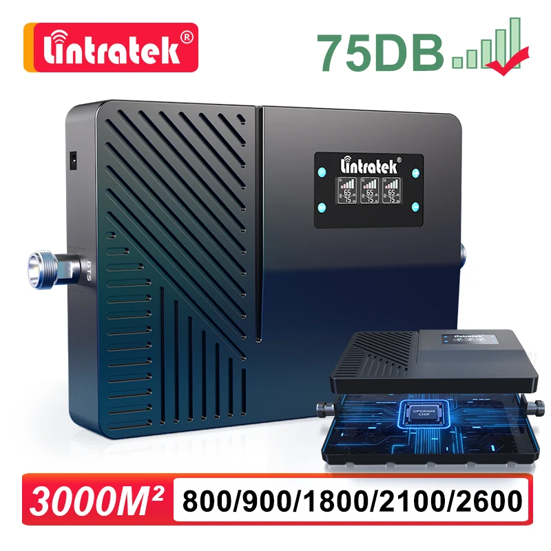 Lintratek 75dB 2G 3G 4G ретранслятор