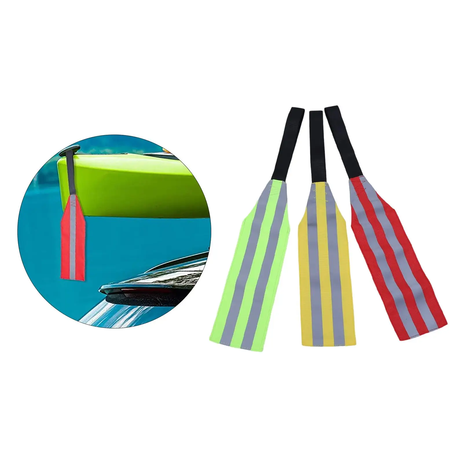 

3Pcs Safety Travel Flag Caution Flag Warning Flag for Kayak Towing Cargo