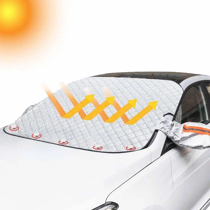 

Универсальный чехол на лобовое стекло автомобиля, солнцезащитный козырек от снега, льда, зимний, летний, переднее ветровое стекло, защитные аксессуары для автомобиля