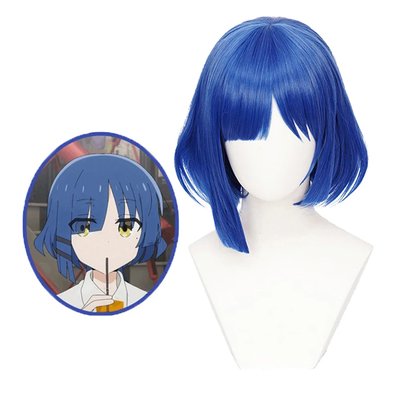 

Парик для косплея из аниме Bocchi The Rock Gotou Hitori, синий парик для косплея, длинные прямые волосы 30 см, термостойкие женские парики Вечерние