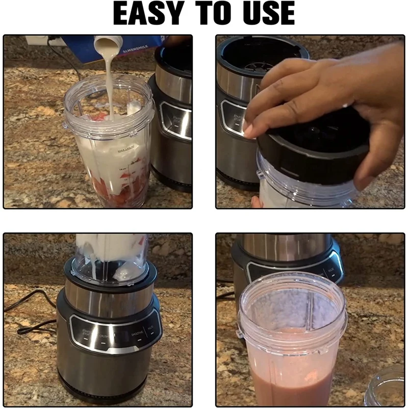 Сменные чашки для блендера Ninja BN801-24 Oz в форме пули с 7 лезвиями замены подходит Nutri