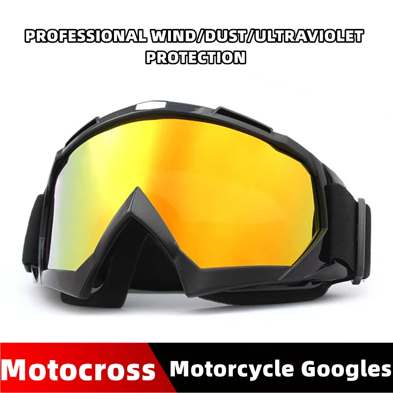 1Pcs Off-road Goggles Motocross Glasses  Motorcycle Goggles Mask Removable Lenses Windproof UV Protection Outdoor Cycling