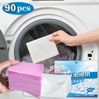 90 pcslot plastic free laundry detergent soap sheet concentrated washing strong eco friendly laundry gadget for washing machine