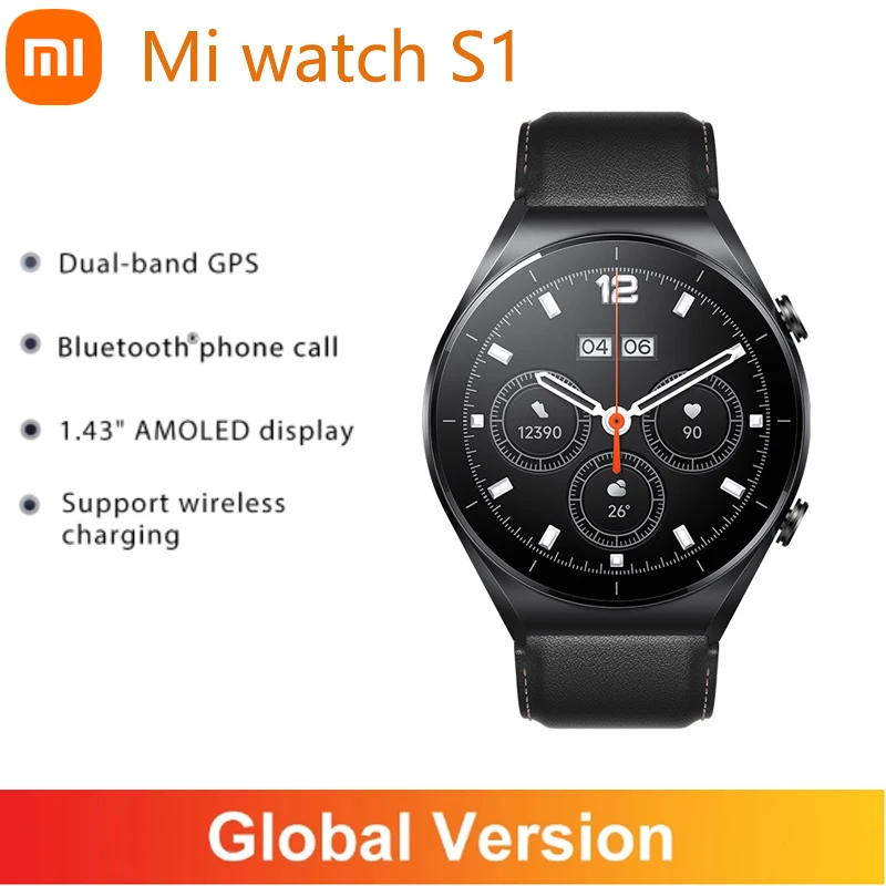 

Global version Xiaomi Mi Watch S1 Smart watch 12 Days Battery Life Wireless Charging Bluetooth Answer Call Wrist Watch