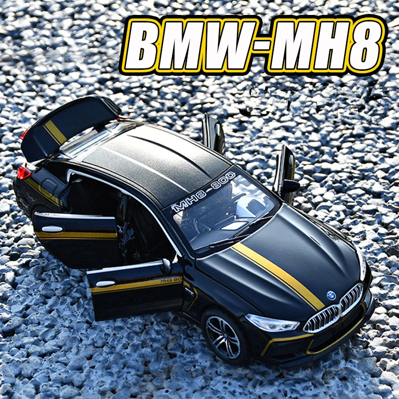 

1:32 BMW M8 Alloy Car Model Diecast Toy Metal Vehicles Car Model Collection Sound and Light High Simulation Childrens Toy Gift