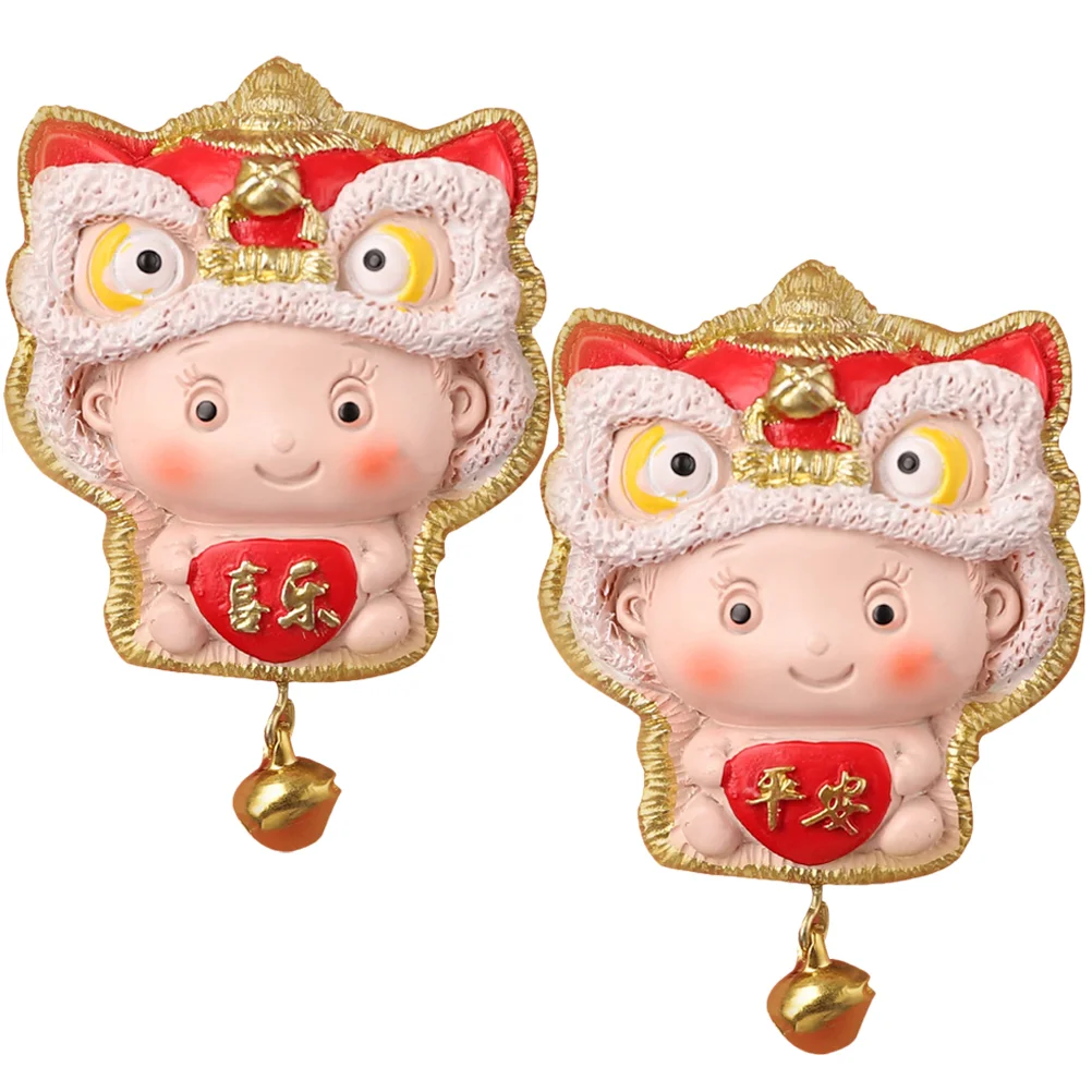 

Year Magnets Chinese New Fridge Refrigerator Decorations Stickers Lunar Decor Animal Sticker Decoration 3D Decal Magnet