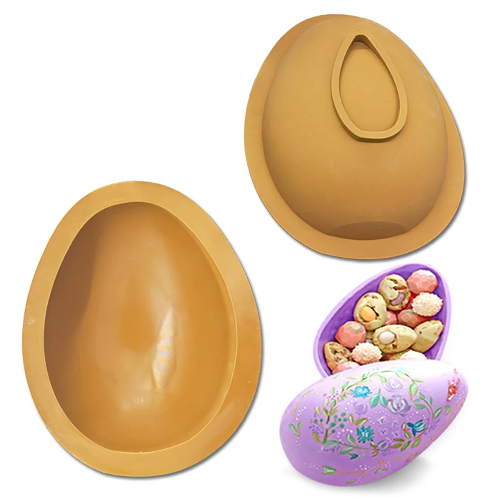 

3D Egg Design Breakable Chocolate Silicone Mold DIY Easter Surprise Pinata Mousse Moulds Cake Decorating Tools Baking Supplies