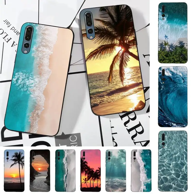

Sea Beach Phone Case for Huawei P30 40 20 10 8 9 lite pro plus Psmart2019