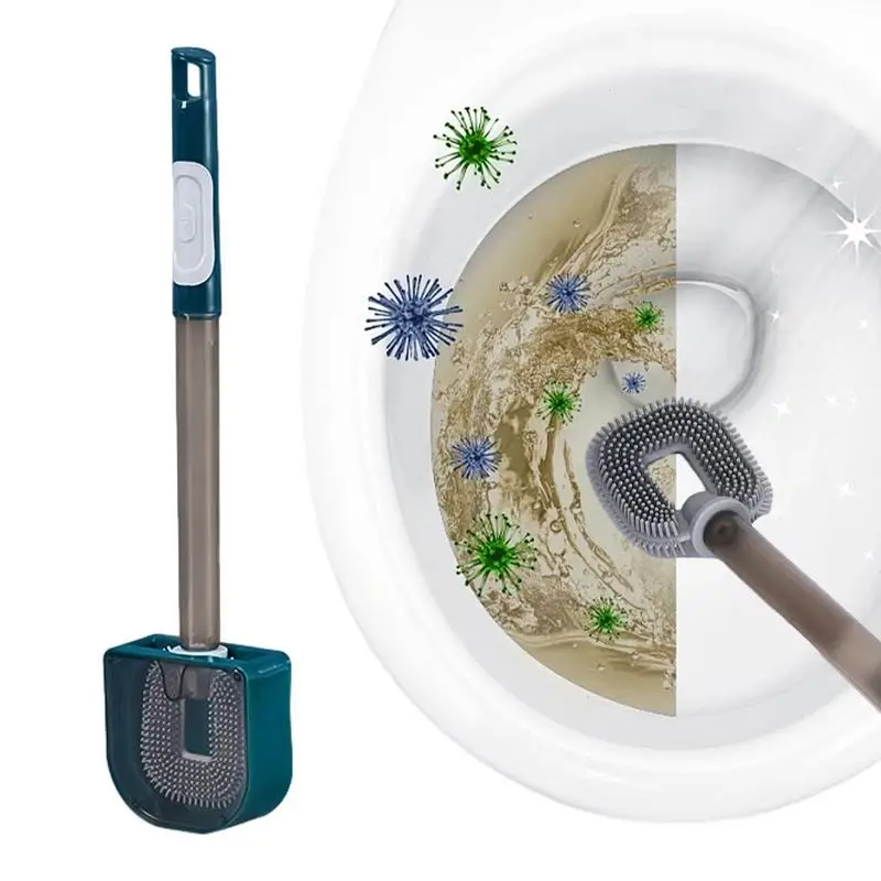

Toilet Brush And Plunger Set Liquid Adding Toilet Brush With Holder Long Handle Tpr Soft Brush Toilet Bowl Cleaners Brush And