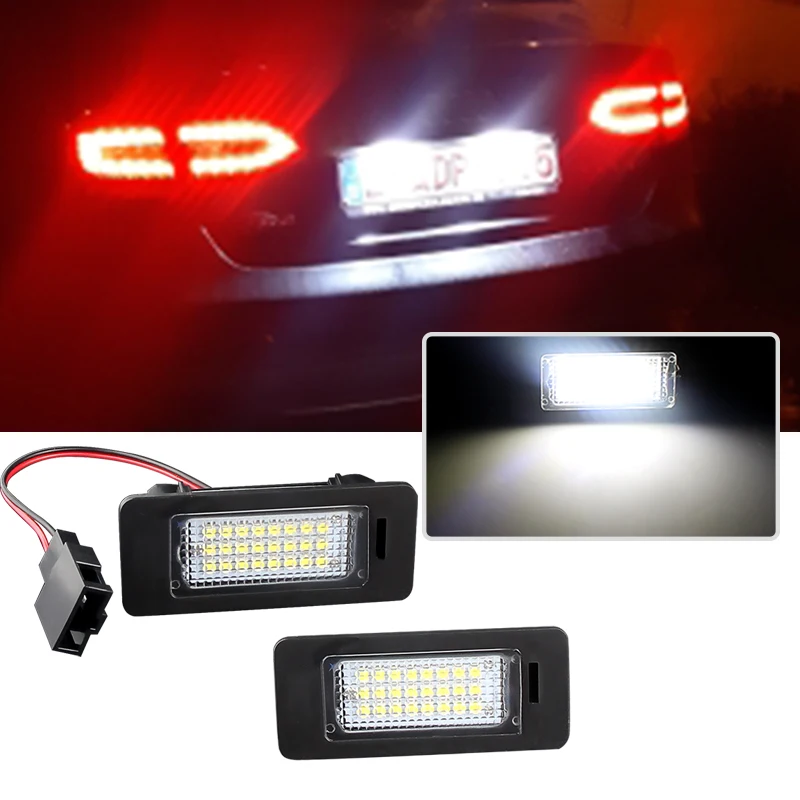 

2x светодиодная подсветка номерного знака автомобиля для Audi A4 B8 A5 Q5 S5 TT A1 S4 A6 A7 2008-2012 для VW PASSAT Бесплатно ошибок