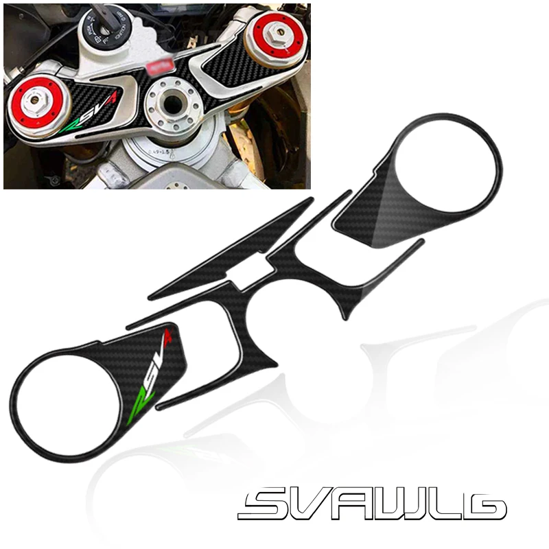 

3D Motorcycle Decal Pad Triple Tree Top Clamp Upper Front End Waterproof Sticker for For Aprilia RSV4