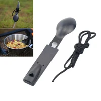multifunctional portable steel corkscrew fork spoon bbq outdoor harpoon camping picnic survival hiking b2k2