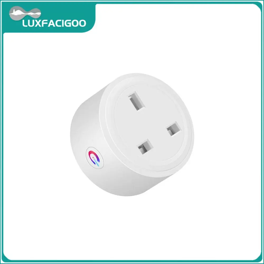 

Number Of Three-hole Jacks Smart Socket Pc+flame Retardant Abs Shell Uk Socket Mobile App Smart Timer Switch Wireless Plug White