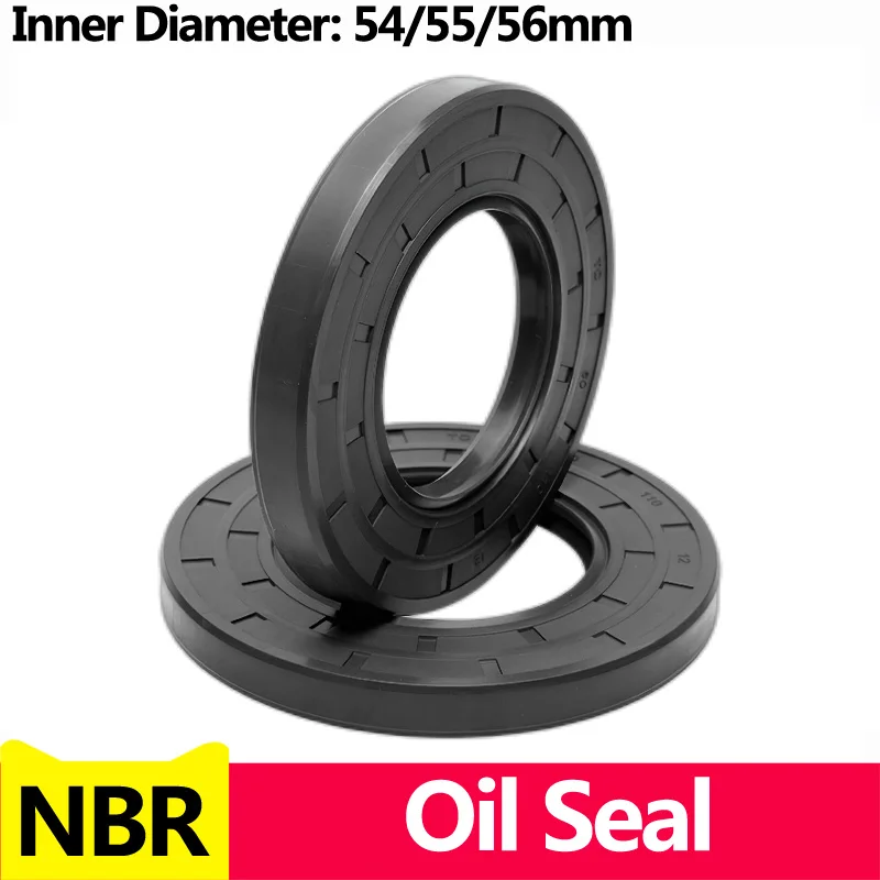 

NBR Framework Oil Seal TC Nitrile Rubber Cover Double Lip with Spring for Bearing Shaft,ID*OD*THK 54/55/56mm